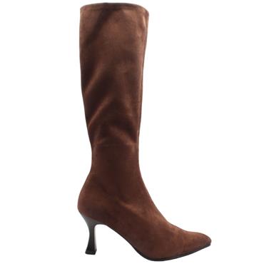 MISS ELASTIC 78041 KNEE HIGH BOOT - BROWN SUEDE